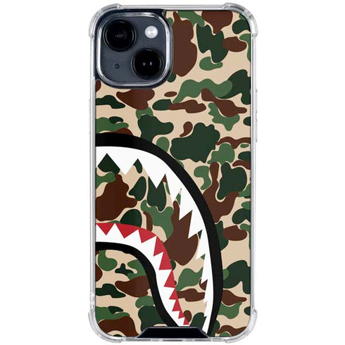 Shark Teeth Street Camo iPhone 15 Clear Case
